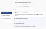 Секция FAQ с категориями и динамическим поиском